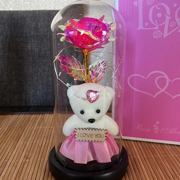 Accents | Galaxy Pink Rose Teddy Bear | Poshmark